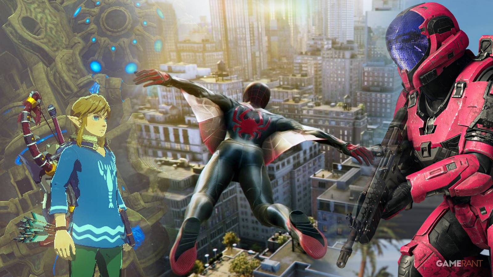 The Legend of Zelda: Breath of the Wild, Marvel's Spider-Man 2, Halo: Infinite