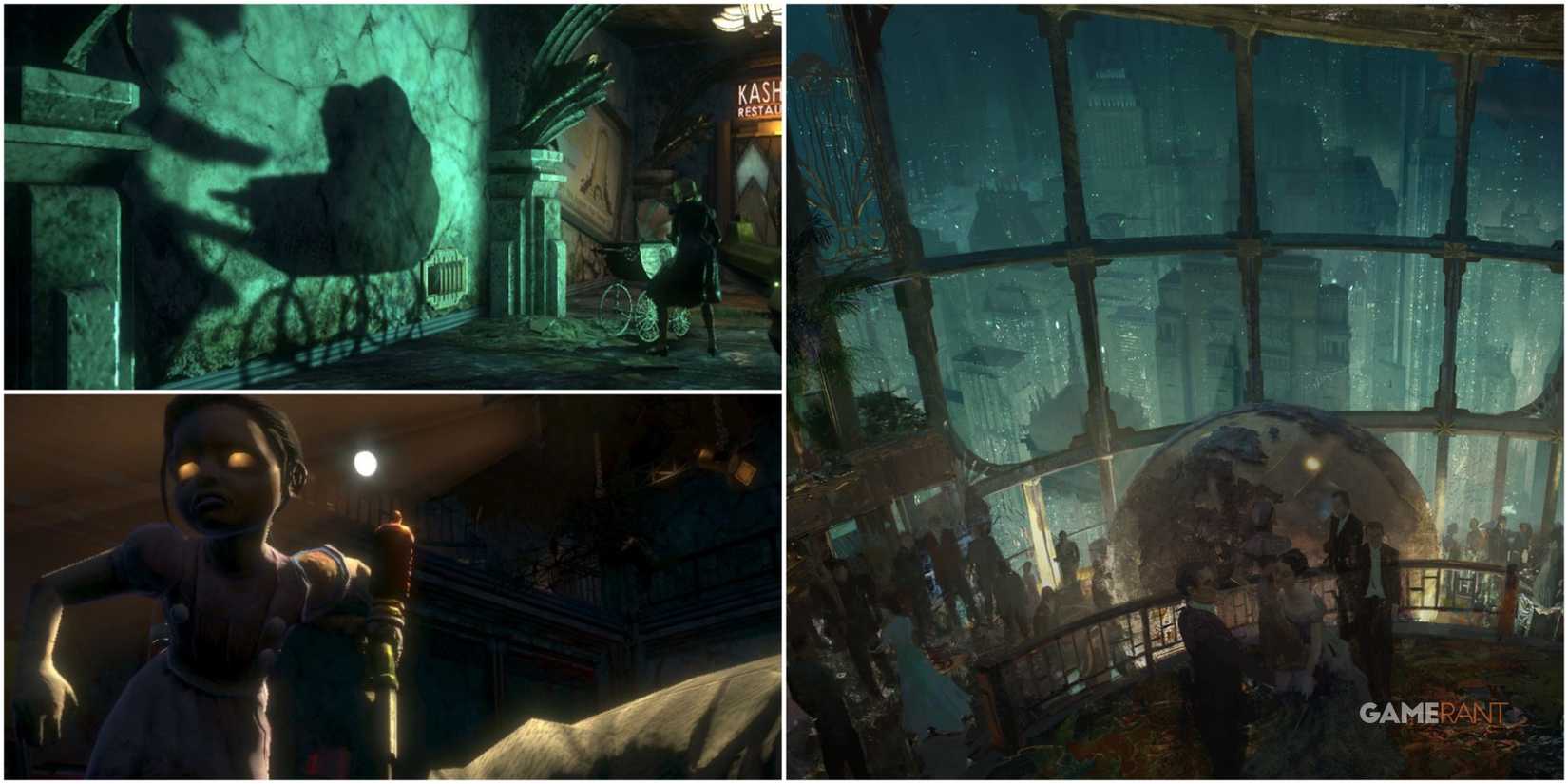 A Collage Of Art From Bioshock And The Cover Of Bioshock Rapture