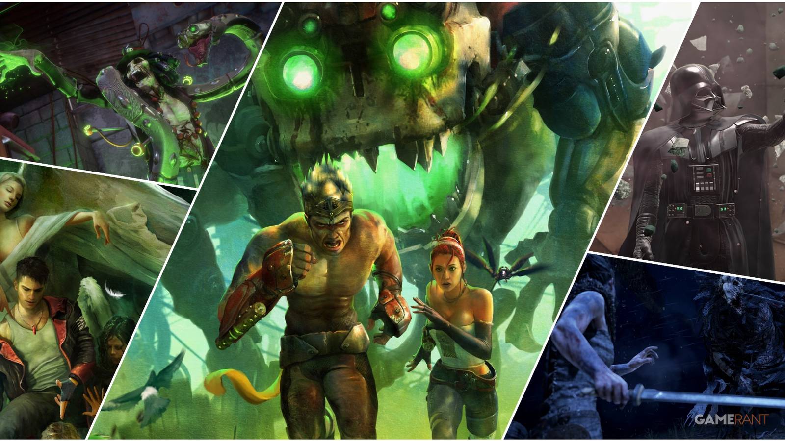 A Collage Of Various Ninja Theory Developed Titles