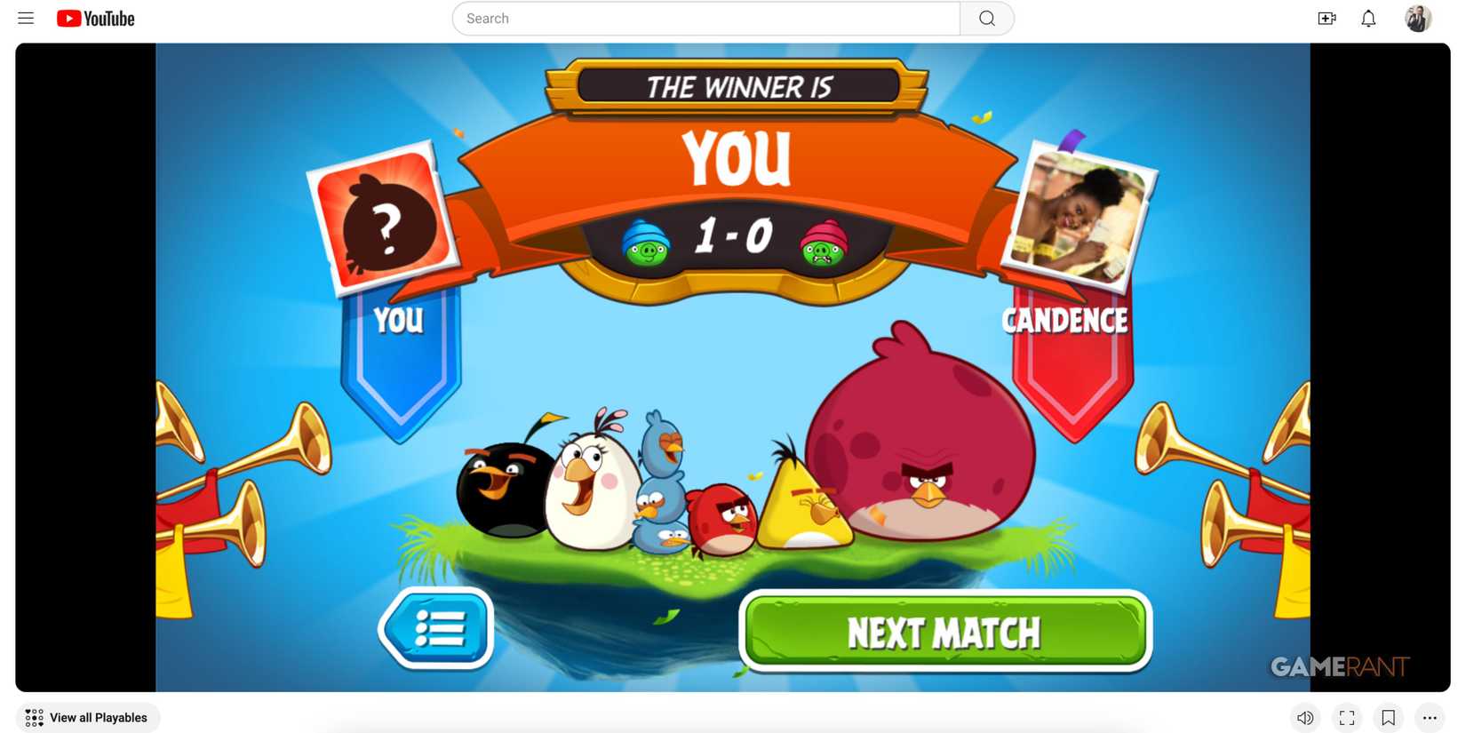 angry birds showdown gameplay on youtube playables.
