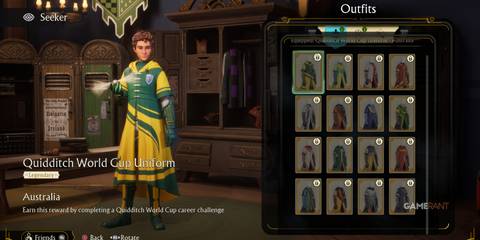 Australia green and yellow outfit, considered one of the best uniforms in Quidditch Champions