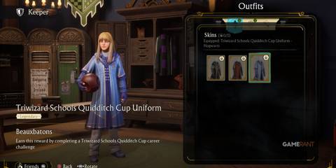 Beauxbatons elegant blue uniform, a top choice among the best uniforms in Quidditch Champions