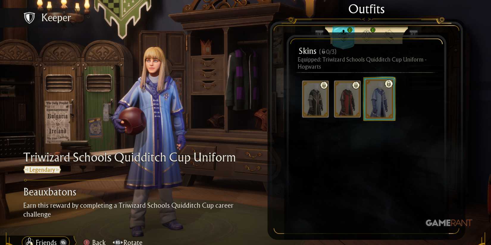 Beauxbatons elegant blue uniform, a top choice among the best uniforms in Quidditch Champions