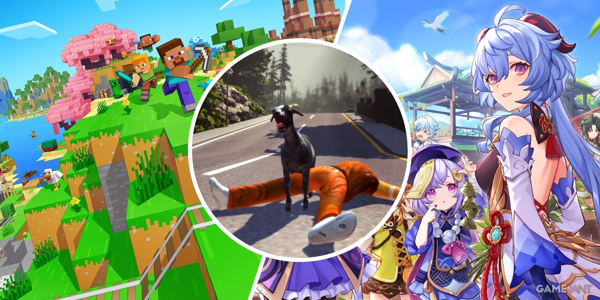 best open-world ios games genshin minecraft goat simulator