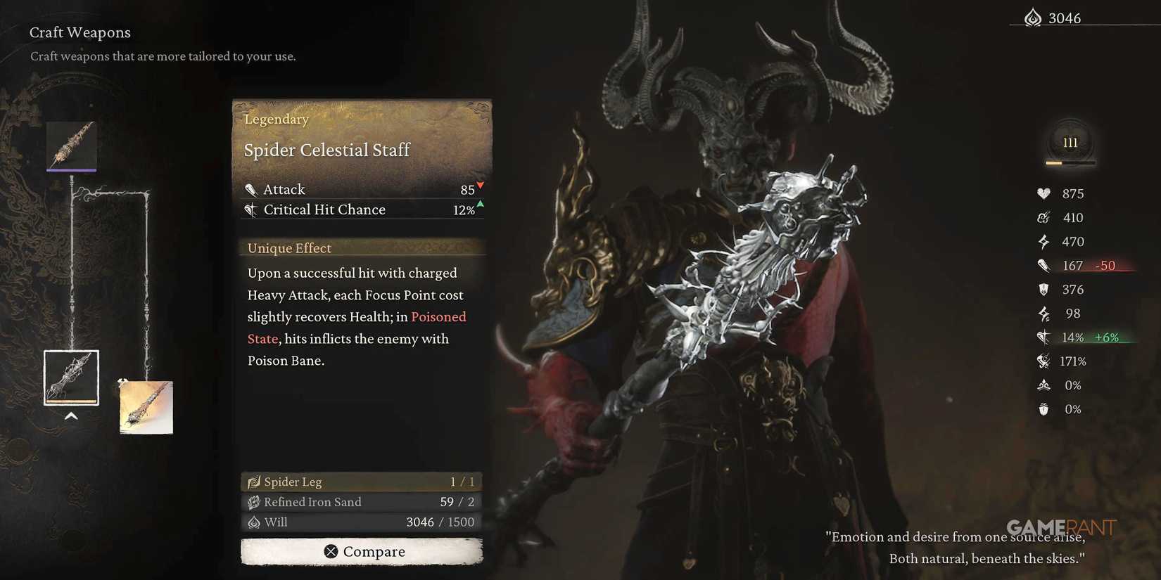 Black Myth Wukong Spider Celestial Staff