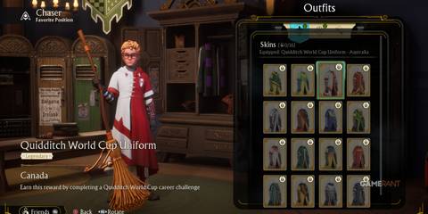 Canada red and white design, highly praised among the best uniforms in Quidditch Champions