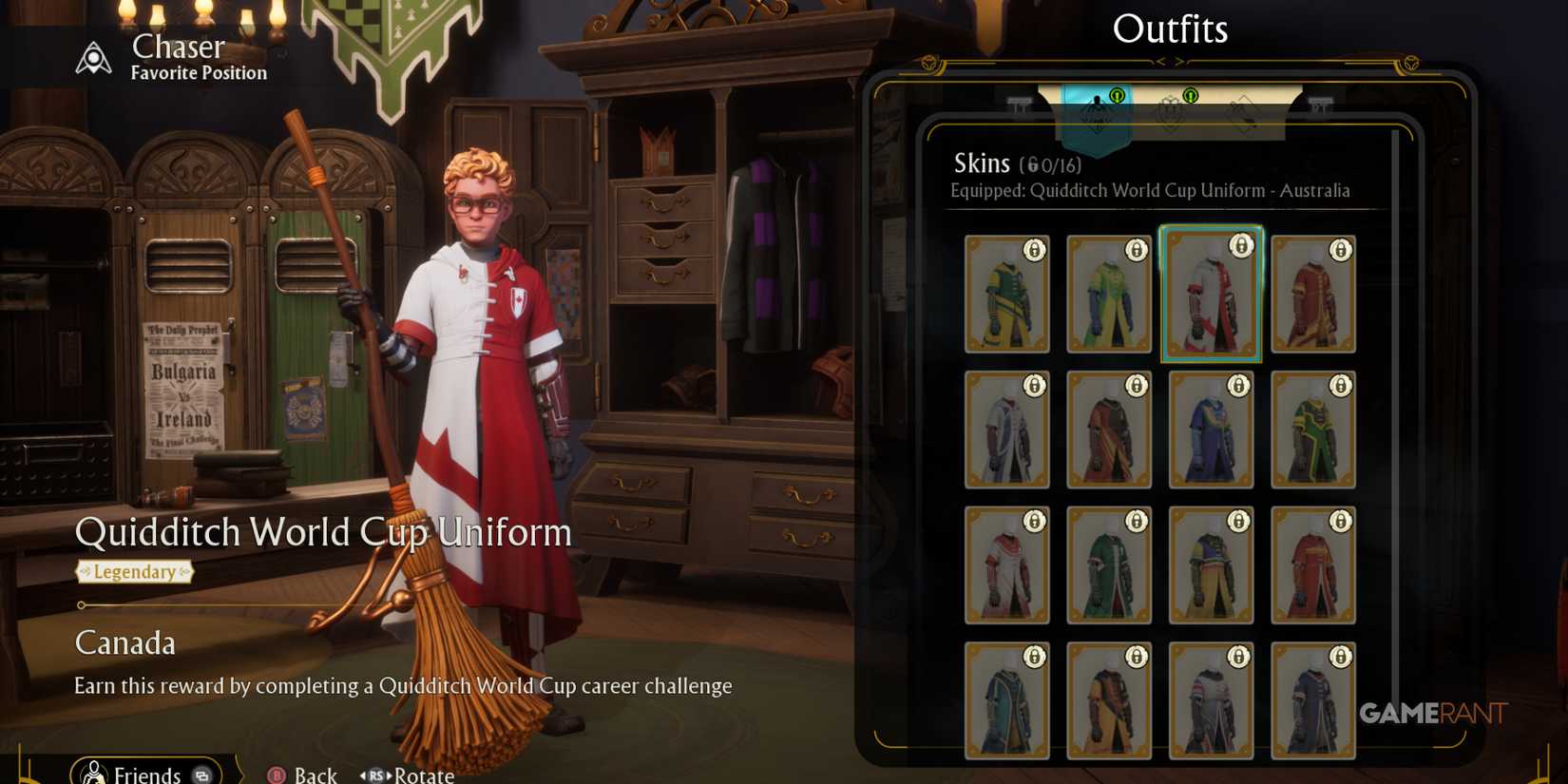 Canada red and white design, highly praised among the best uniforms in Quidditch Champions