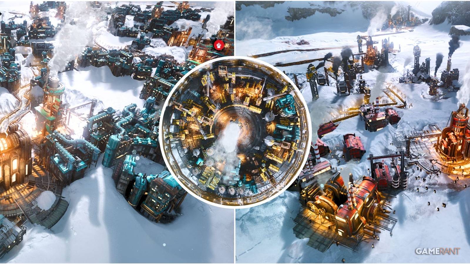 Featured image for Frostpunk 2 showcasing district and generator screenshots