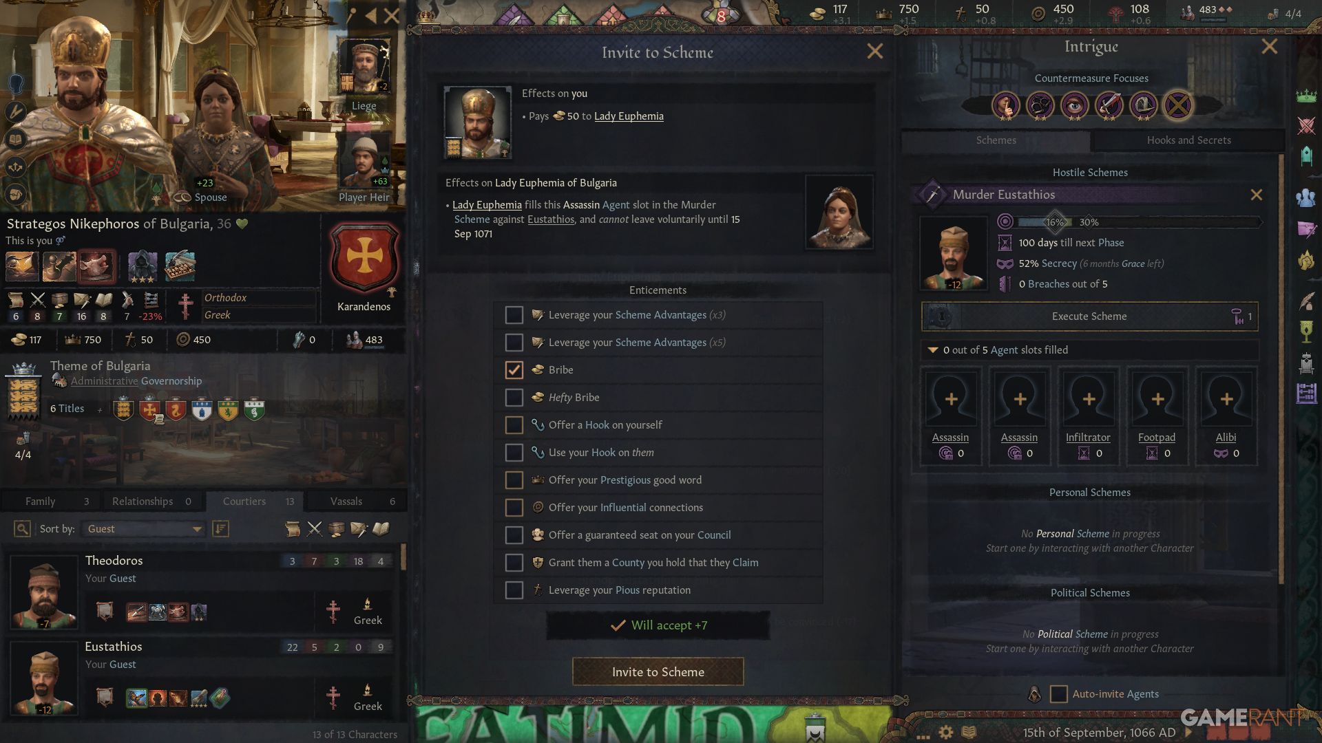 Crusader Kings 3 Appoint Agent to Scheme