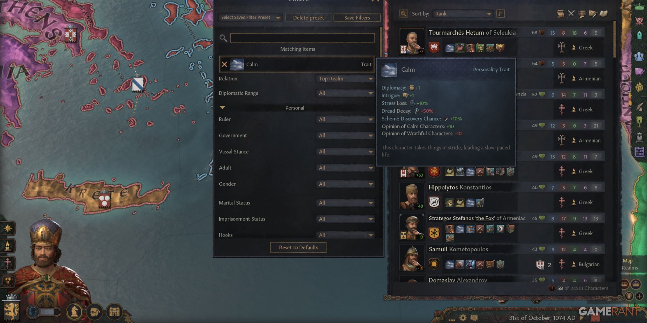 Crusader Kings 3 Calm Personality Trait