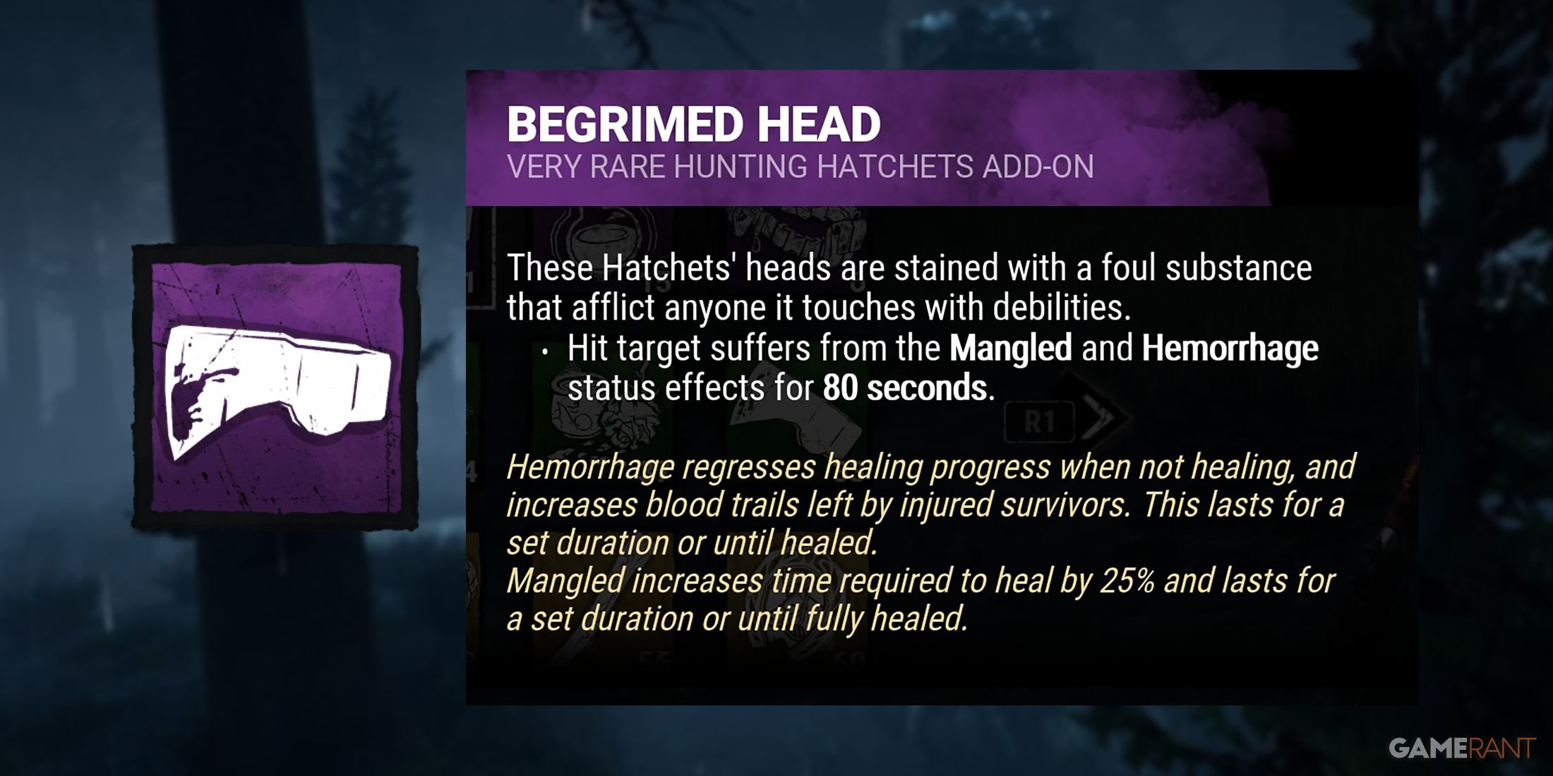 dead by daylight the huntress add-on begrimed head-1