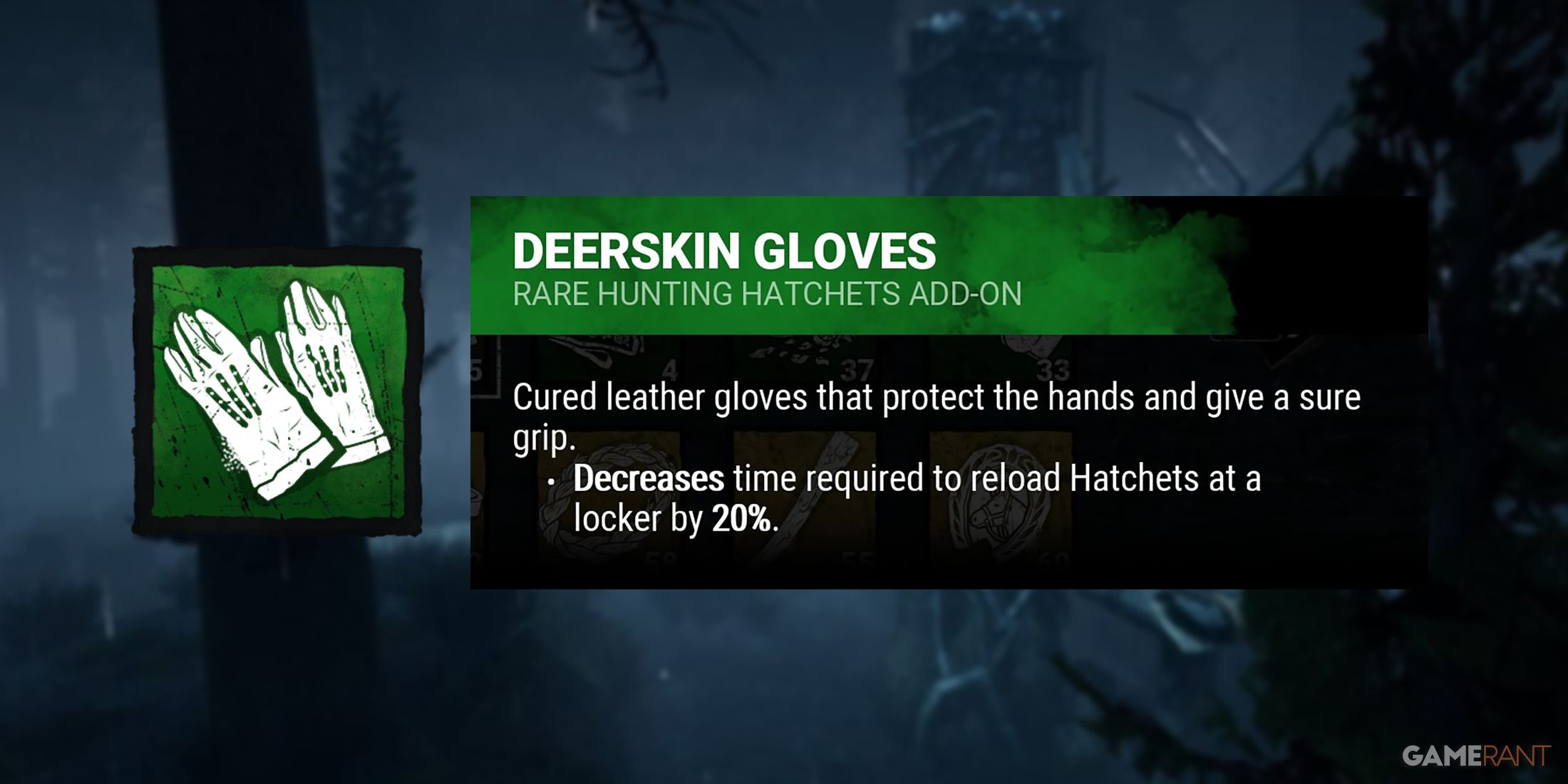 dead by daylight the huntress add-on deerskin gloves