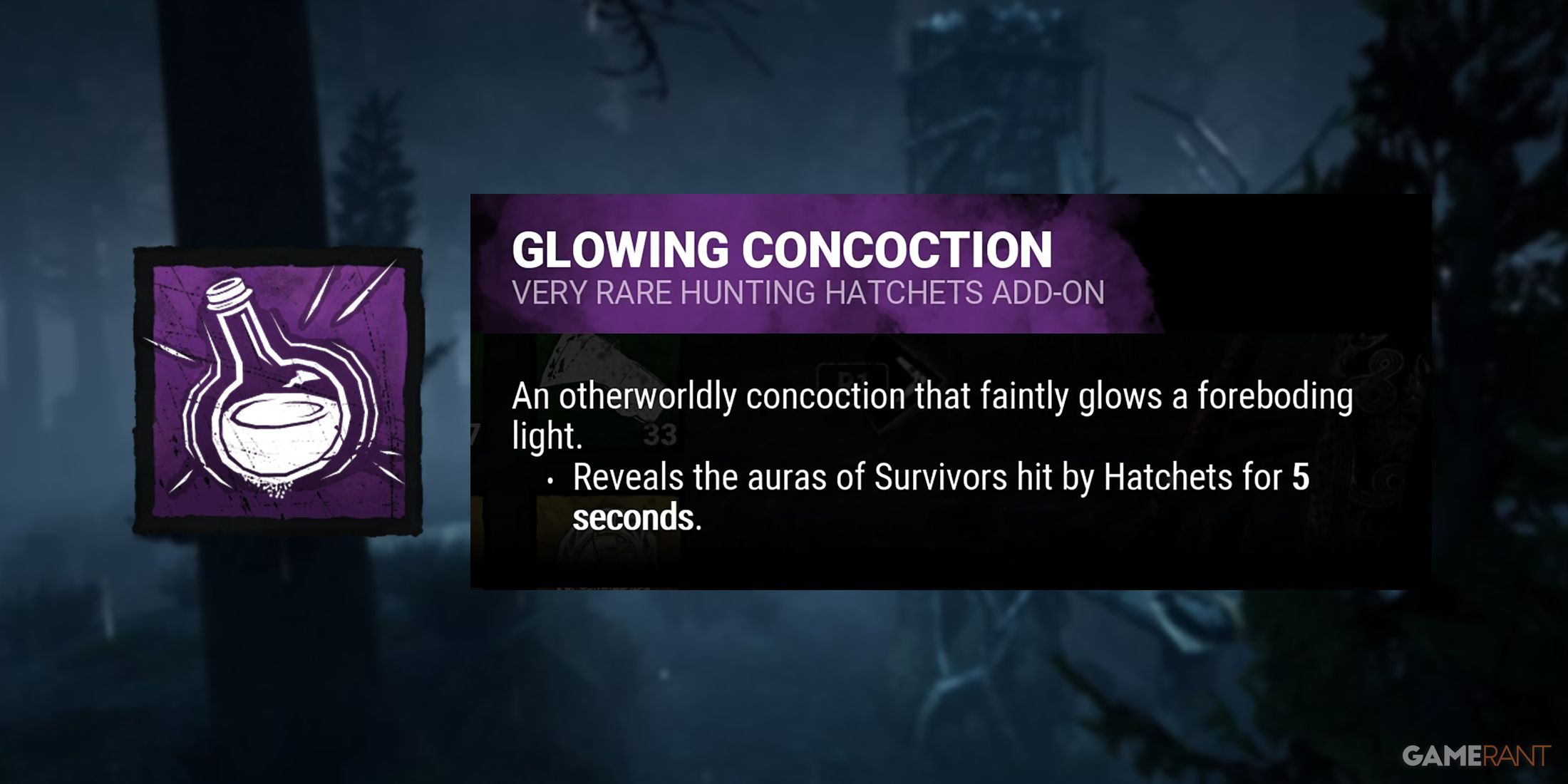 dead by daylight the huntress add-on glowing conoction