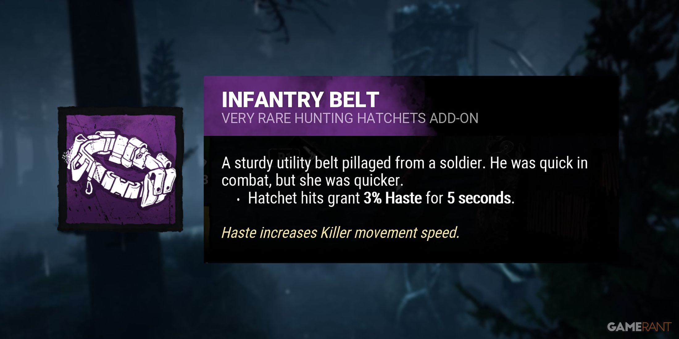 dead by daylight the huntress add-on infantry belt