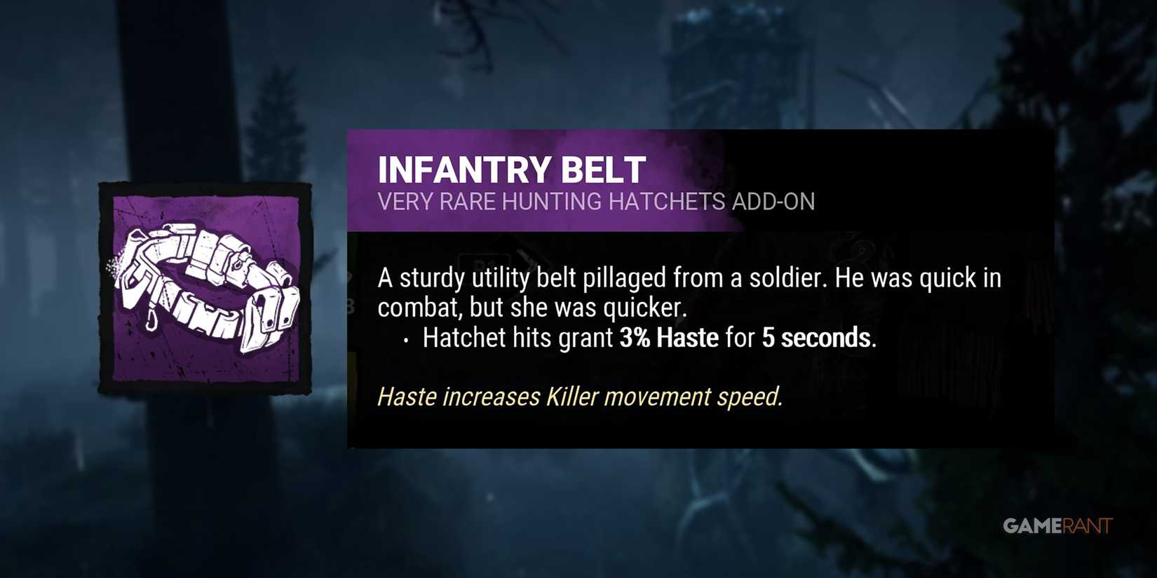 dead by daylight the huntress add-on infantry belt