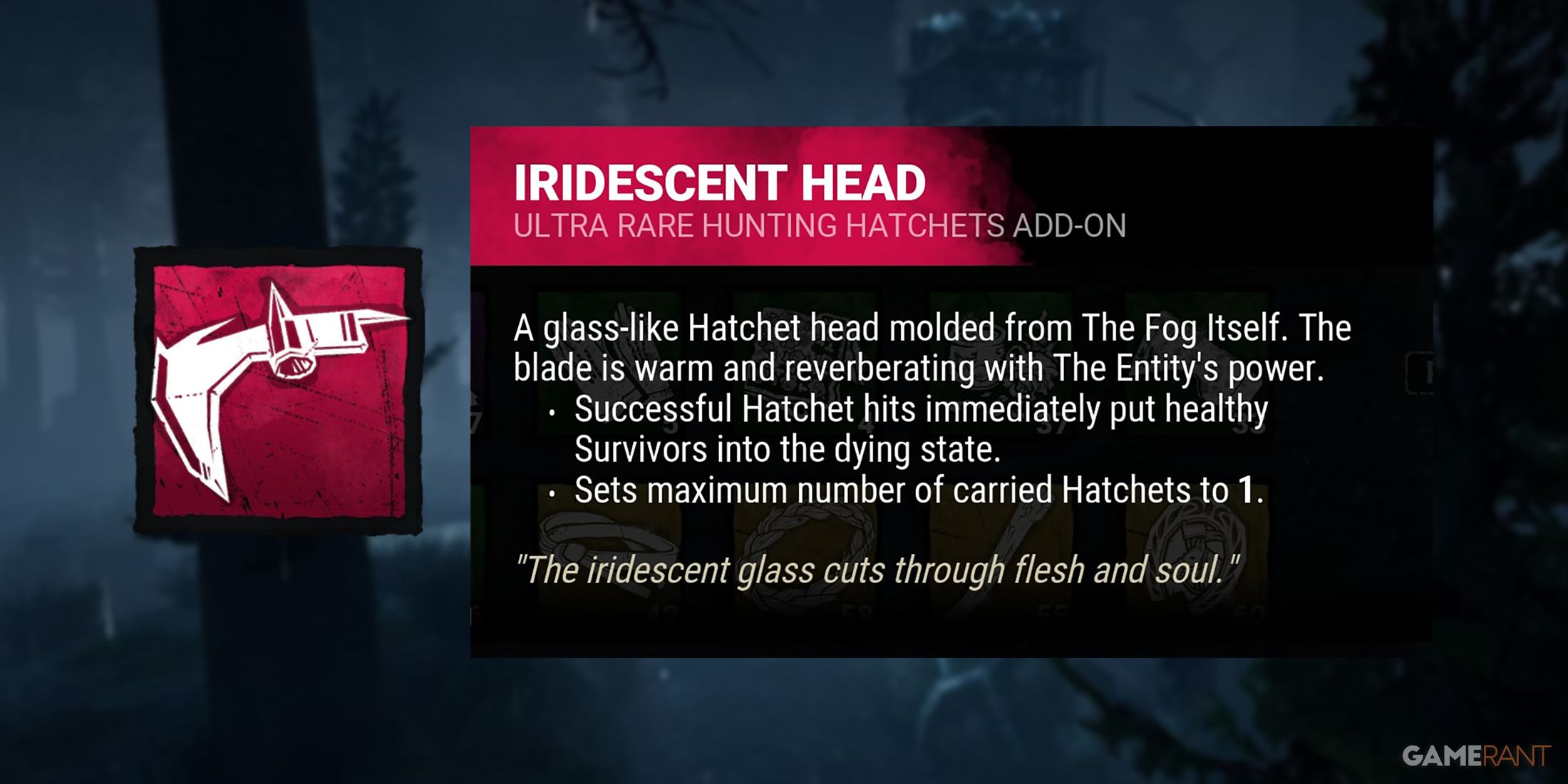 dead by daylight the huntress add-on iridescent head