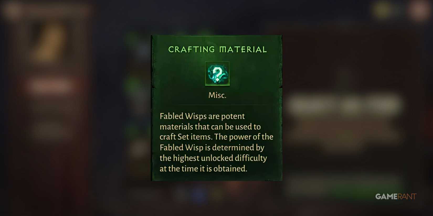 a fabled wisp in diablo immortal.