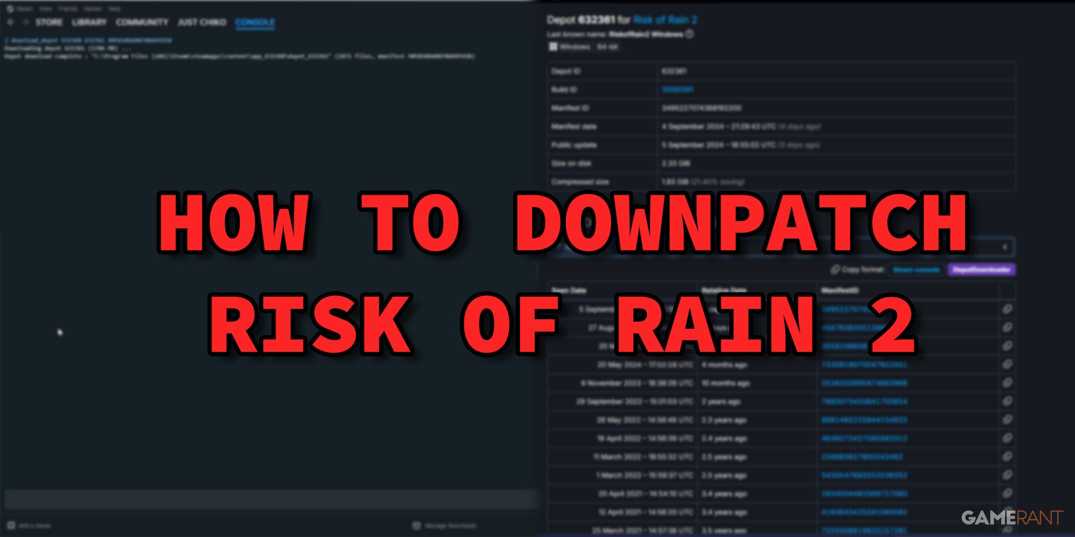 Как выполнить даунпатч в Risk of Rain 2