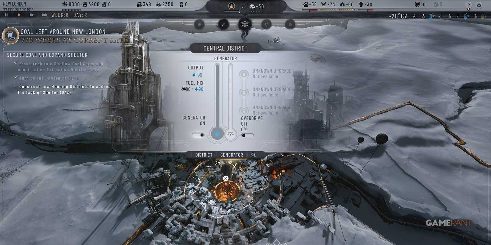 Frostpunk 2 - Chapter 1 - Starting Generator