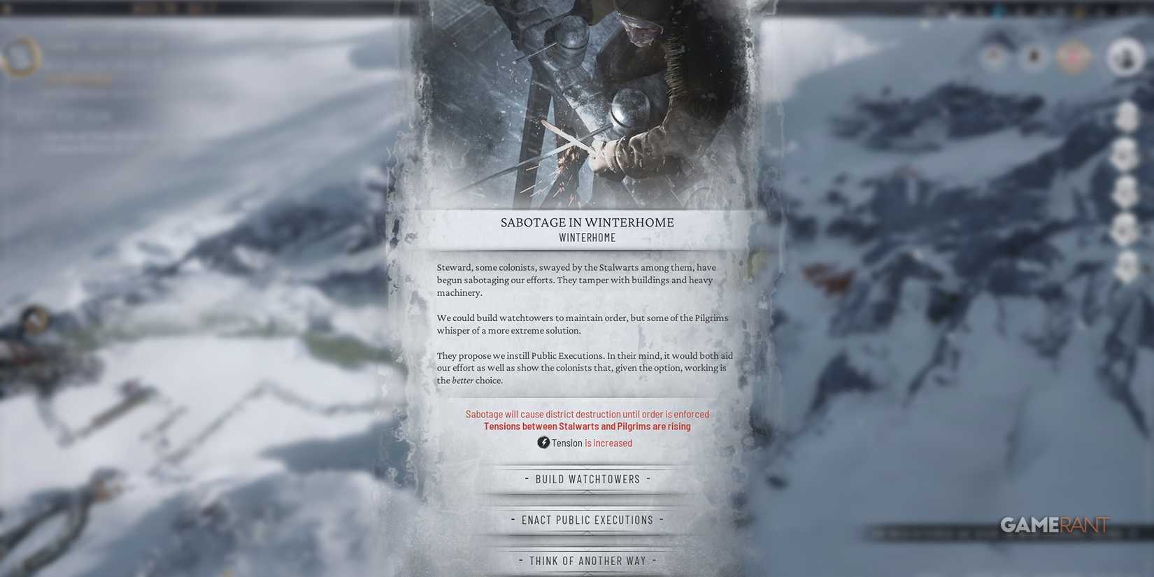 Frostpunk 2 - Chapter 3 - Winterhome Generator Sabotage