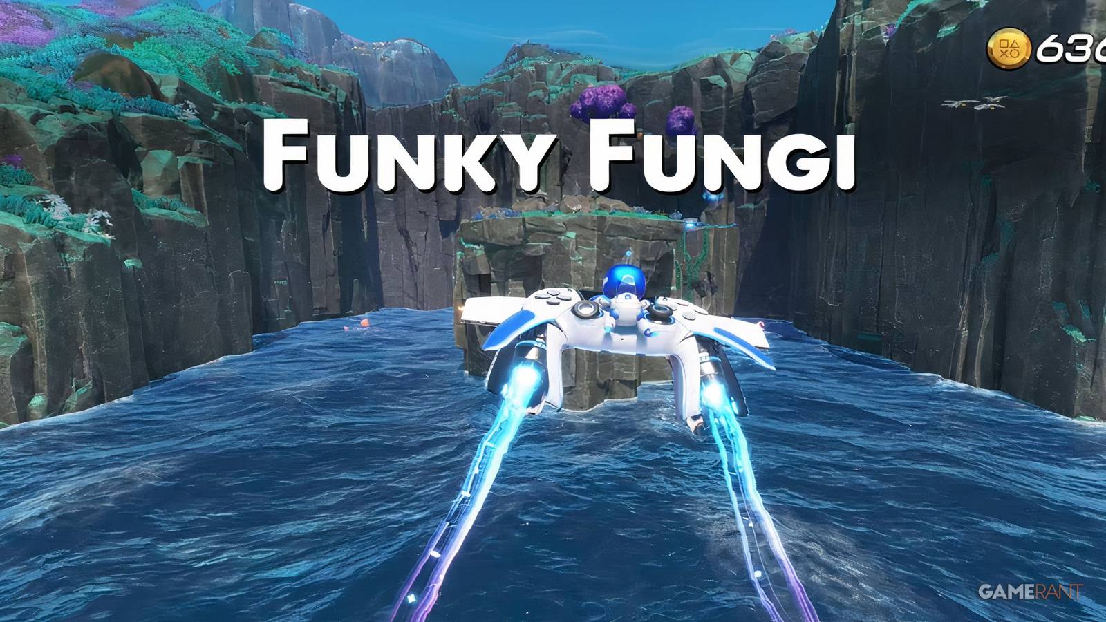 funky fungi astro bot opening section logo name