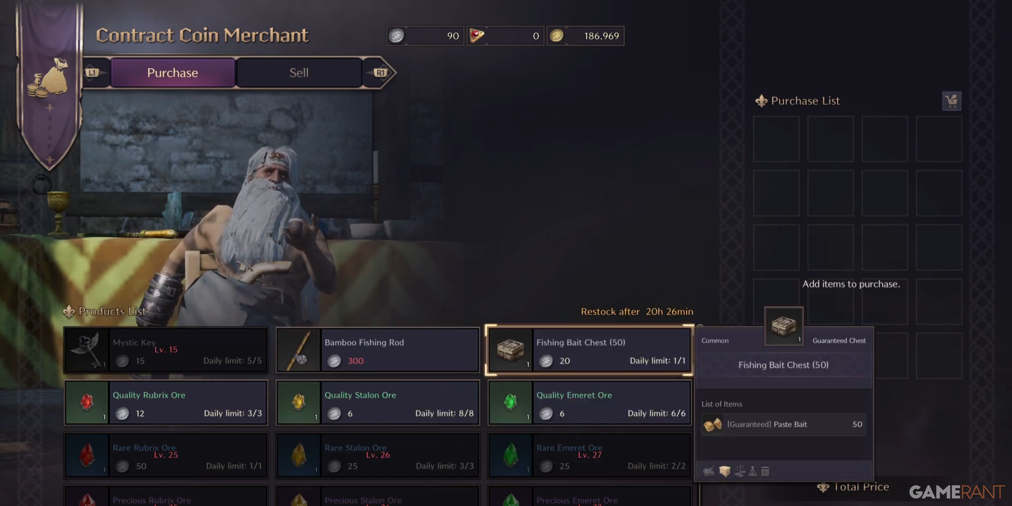 Getting a Coin Merchant Bait Contract How to Fish the Throne and Liberty Enchanting Gear