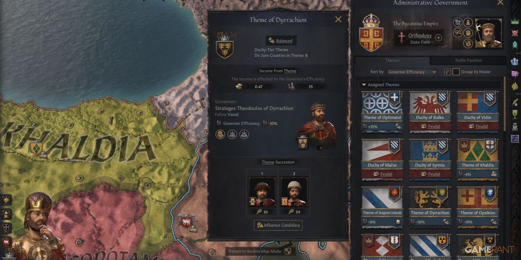 Crusader Kings 3 - Governor efficiency now affects provinces' economy and military in Roads to Power DLC