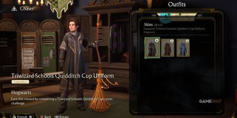 Hogwarts classic grey and gold, ranked as one of the best uniforms in Quidditch Champions