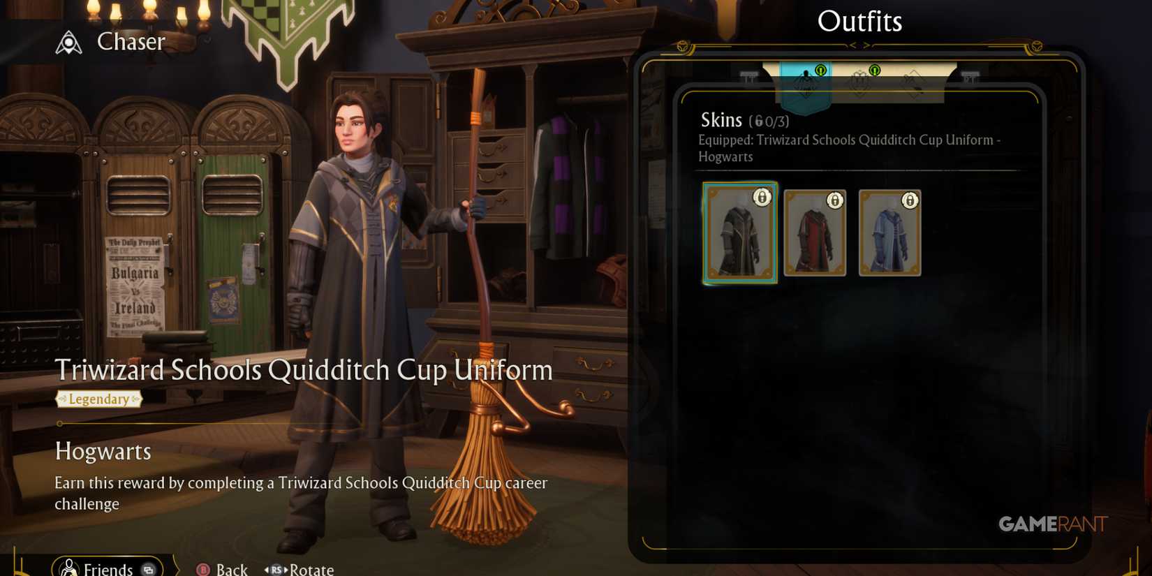 Hogwarts classic grey and gold, ranked as one of the best uniforms in Quidditch Champions