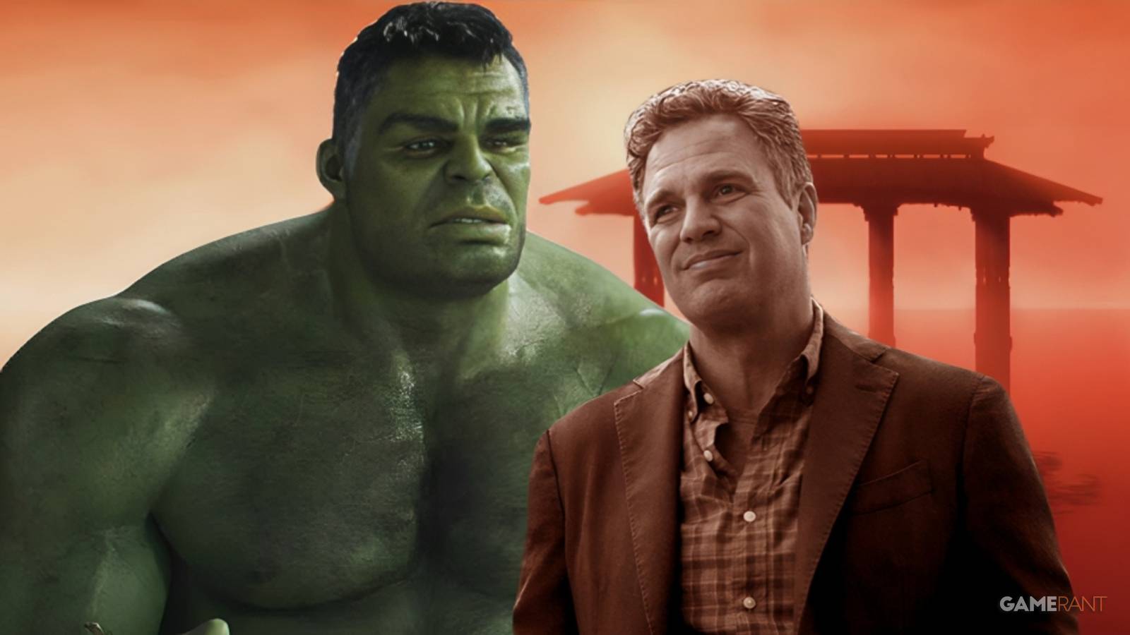 mark ruffalo as bruce banner with the hulk in avengers endgame