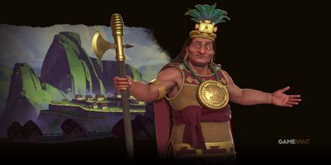 The Incan leader Pachacuti from Civilization 6