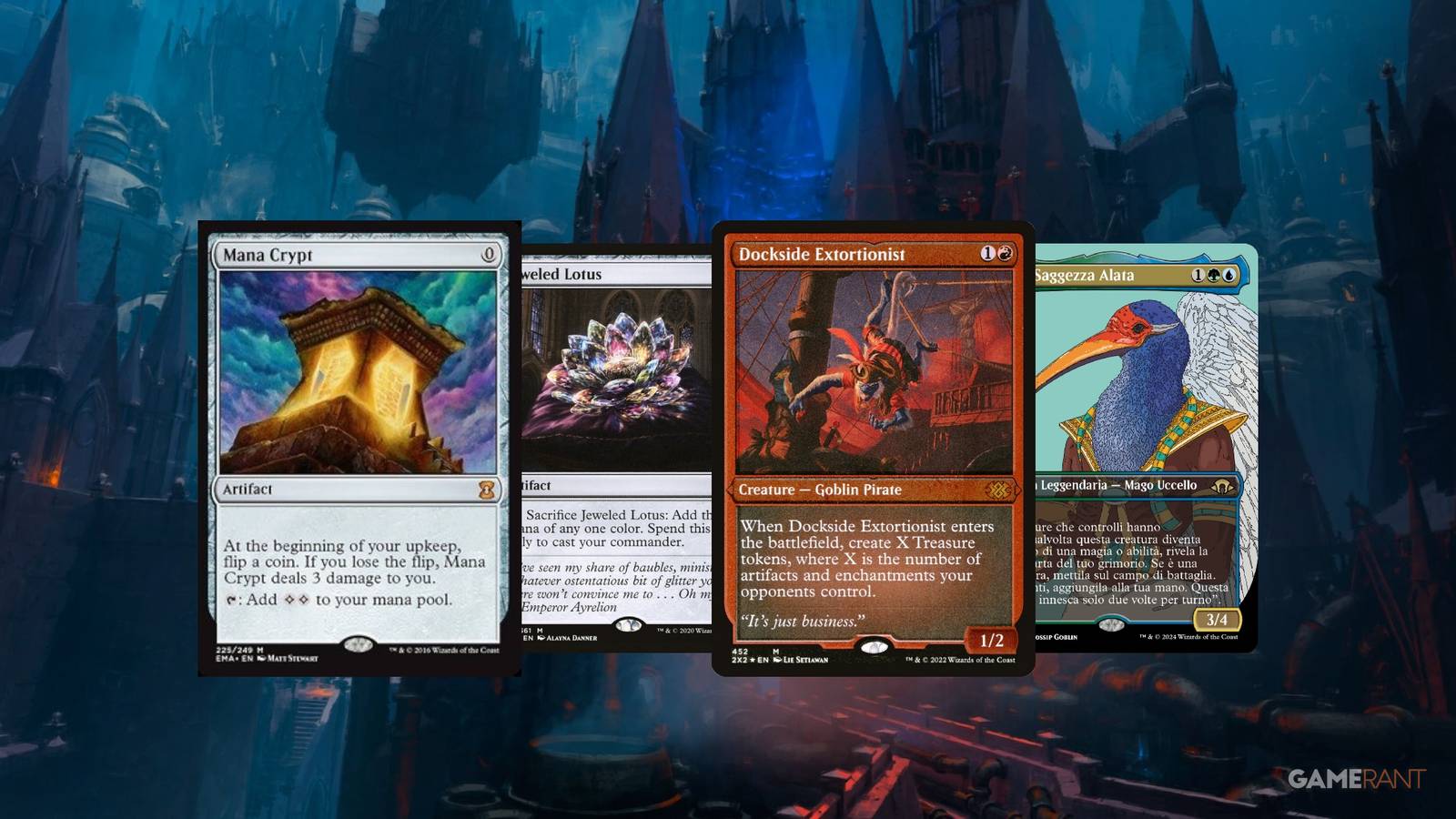 magic the gathering mtg commander bans dockside extortionist jeweled lotus mana crypt nadu winged wisdom controversy price drop community reaction good bad why