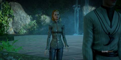 Lavellan in Crestwood without her vallaslin in Dragon Age Inquisition