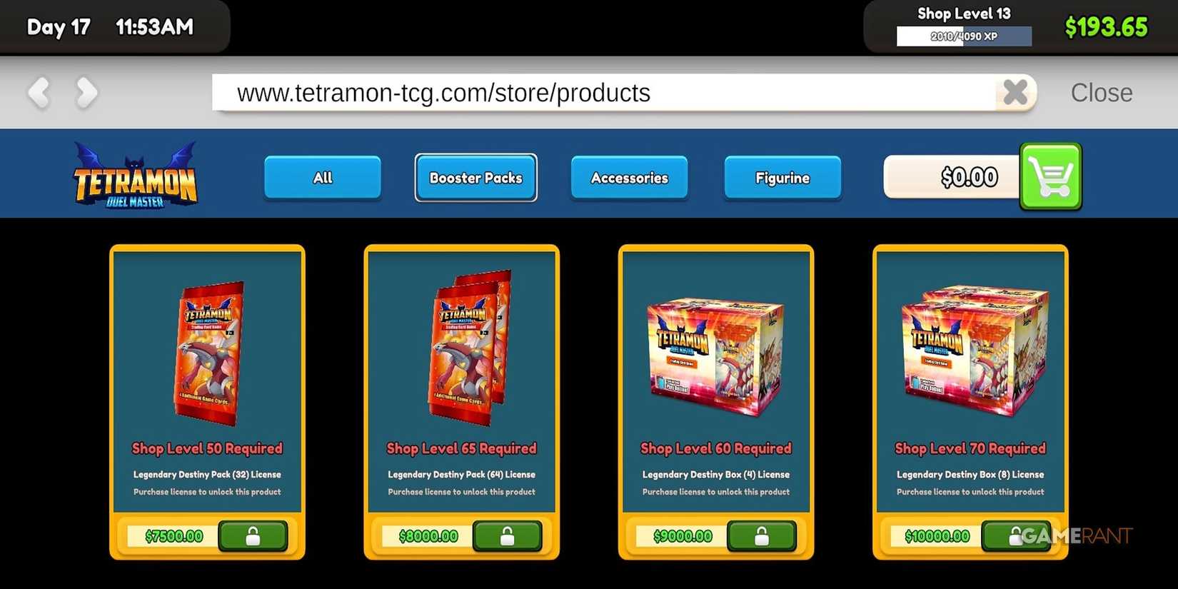 Legendary Card Packs