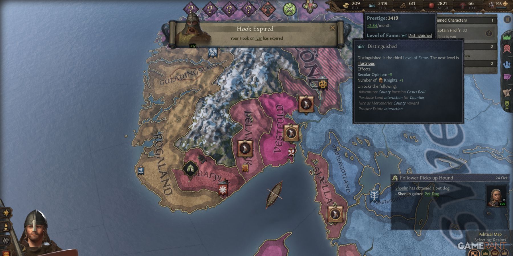 Manage your reputation and reputation levels as Landless Adventurers in Crusader Kings 3 to influence gameplay progression