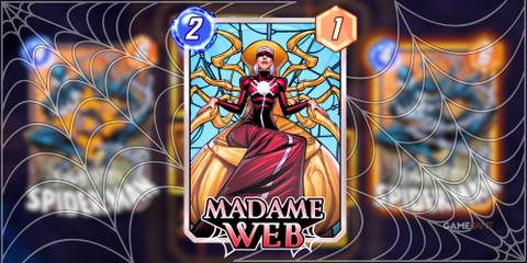 the madame web card in marvel snap.