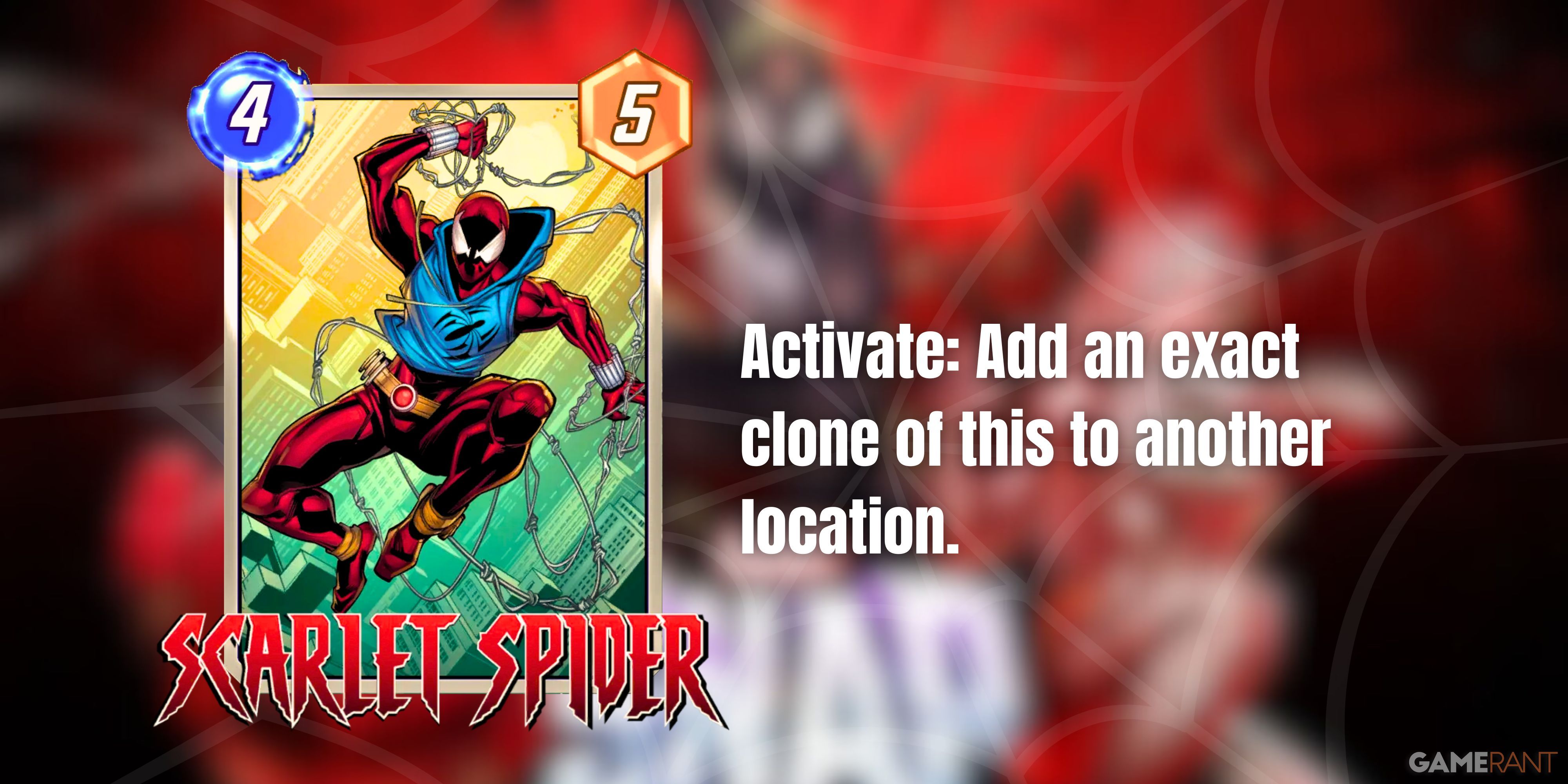 the scarlet spider card info in marvel snap.