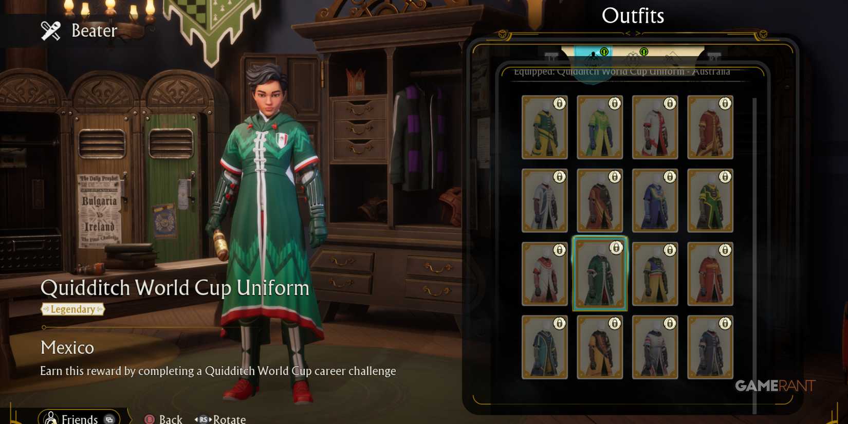Mexico green and red uniform, one of the best uniforms in Quidditch Champions