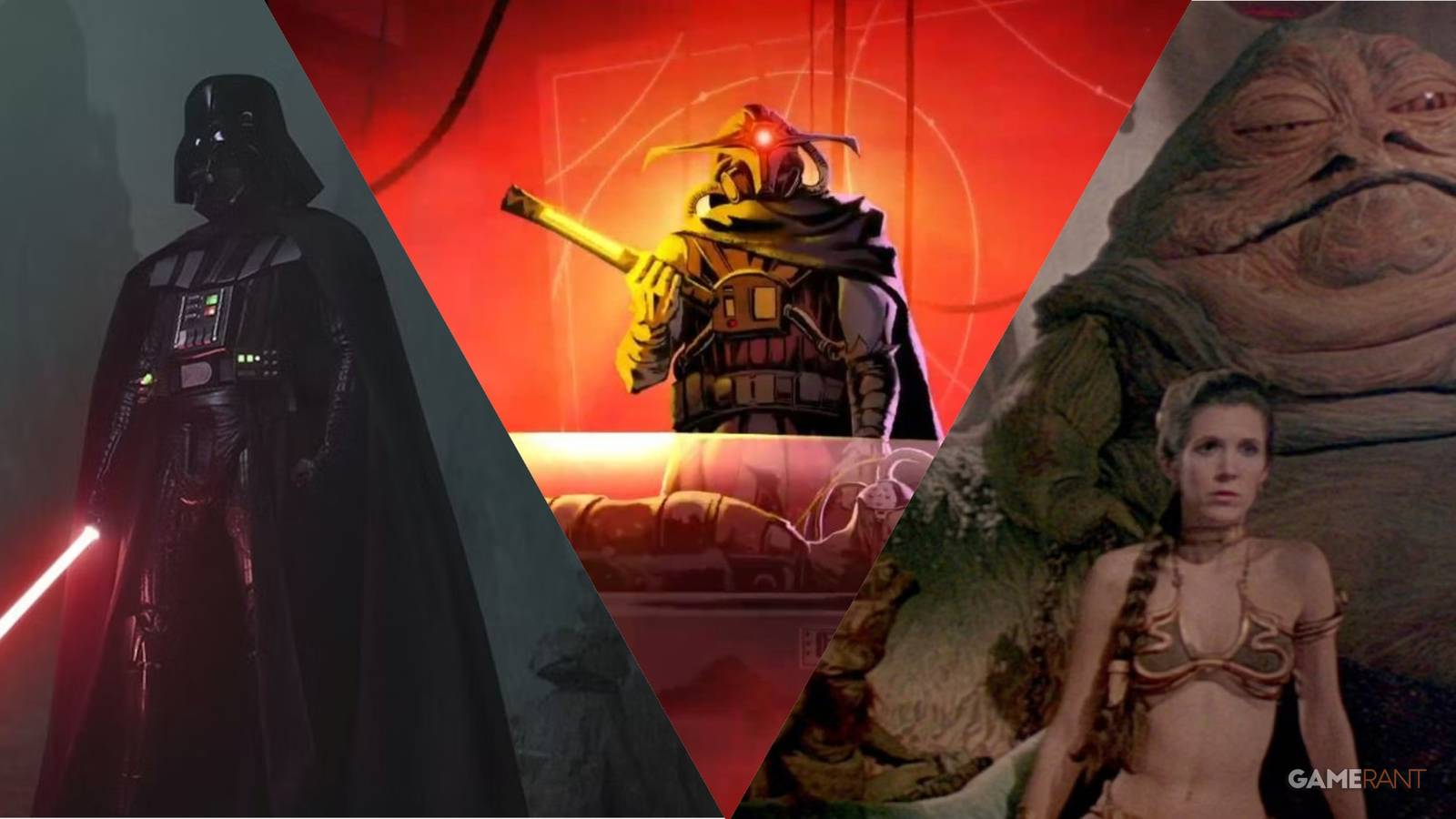 Darth Vader of the Sith, Marchion Ro of the Nihil, and Jabba the Hutt from the Hutt cartel