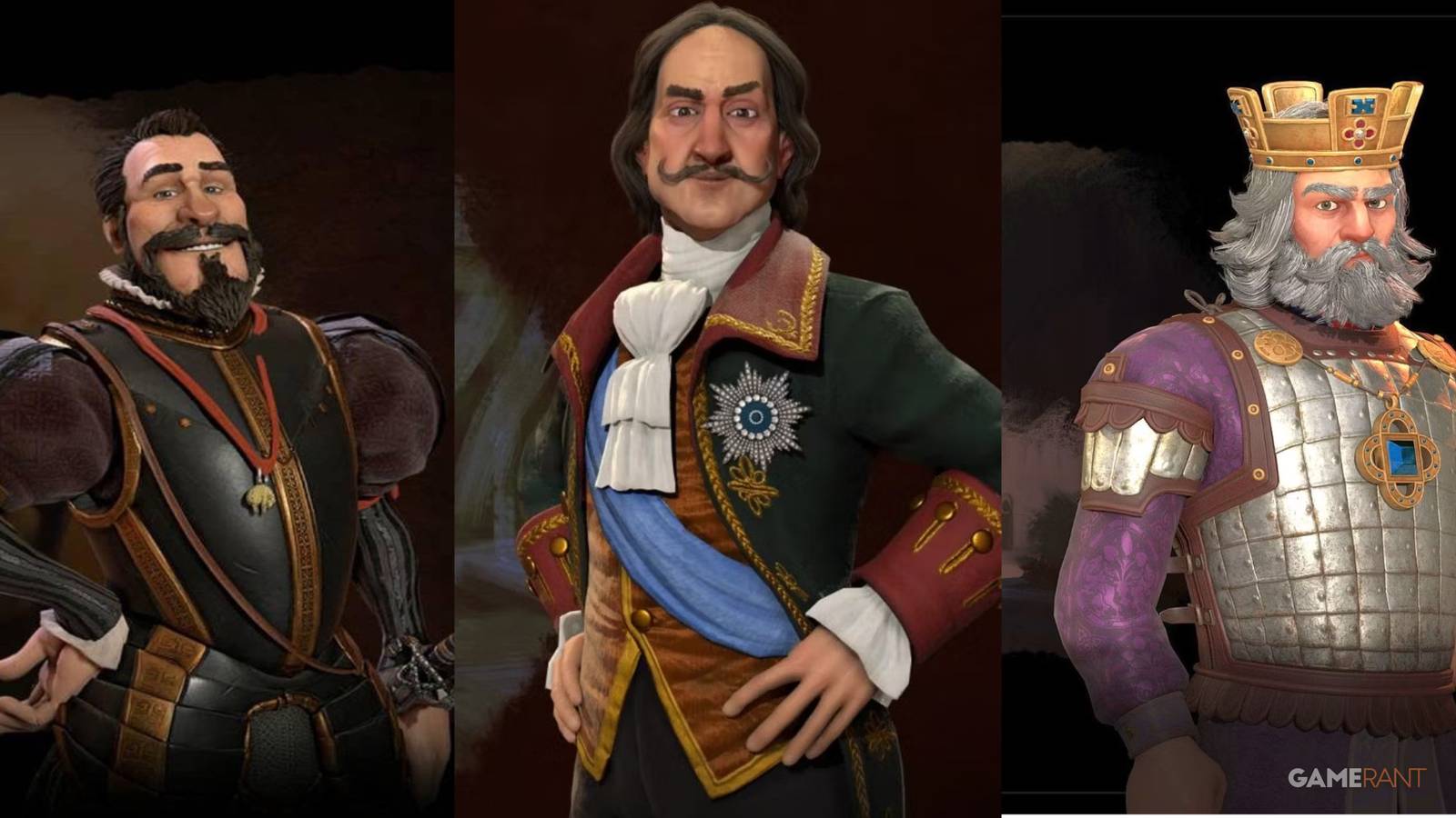 Philip II from Spain, Basil II from Byzantines, and Tsar Peter from Russia