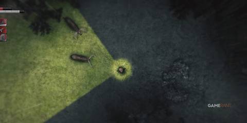 player fighting two stags in Darkwood