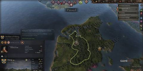 Moving camp for better contracts as Landless Adventurers in Crusader Kings 3, exploring new opportunities