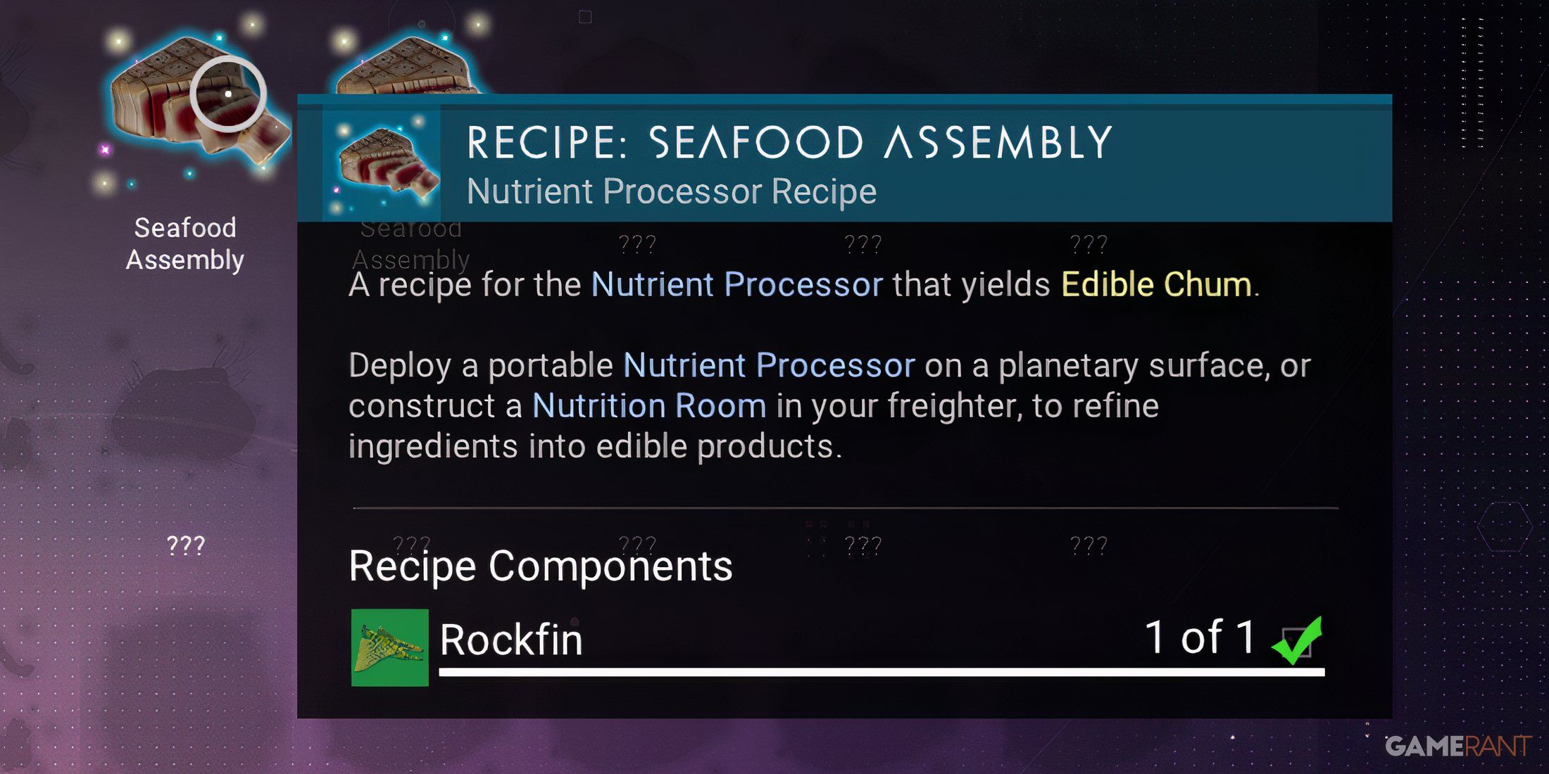 New Cooking Recipes Were Added In The NMS Aquarius Update