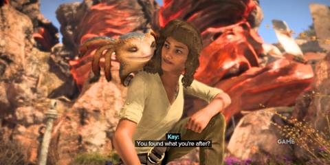 nix and kay finding a treasure in star wars outlaws.