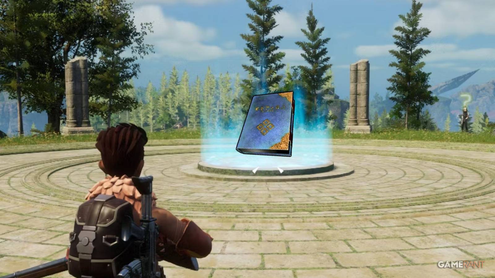 Palworld character and book