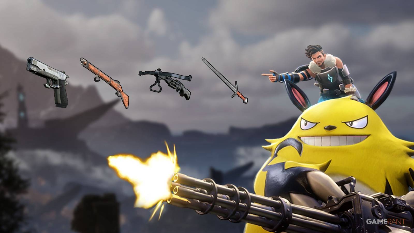 Palworld Grizzbolt and weapons