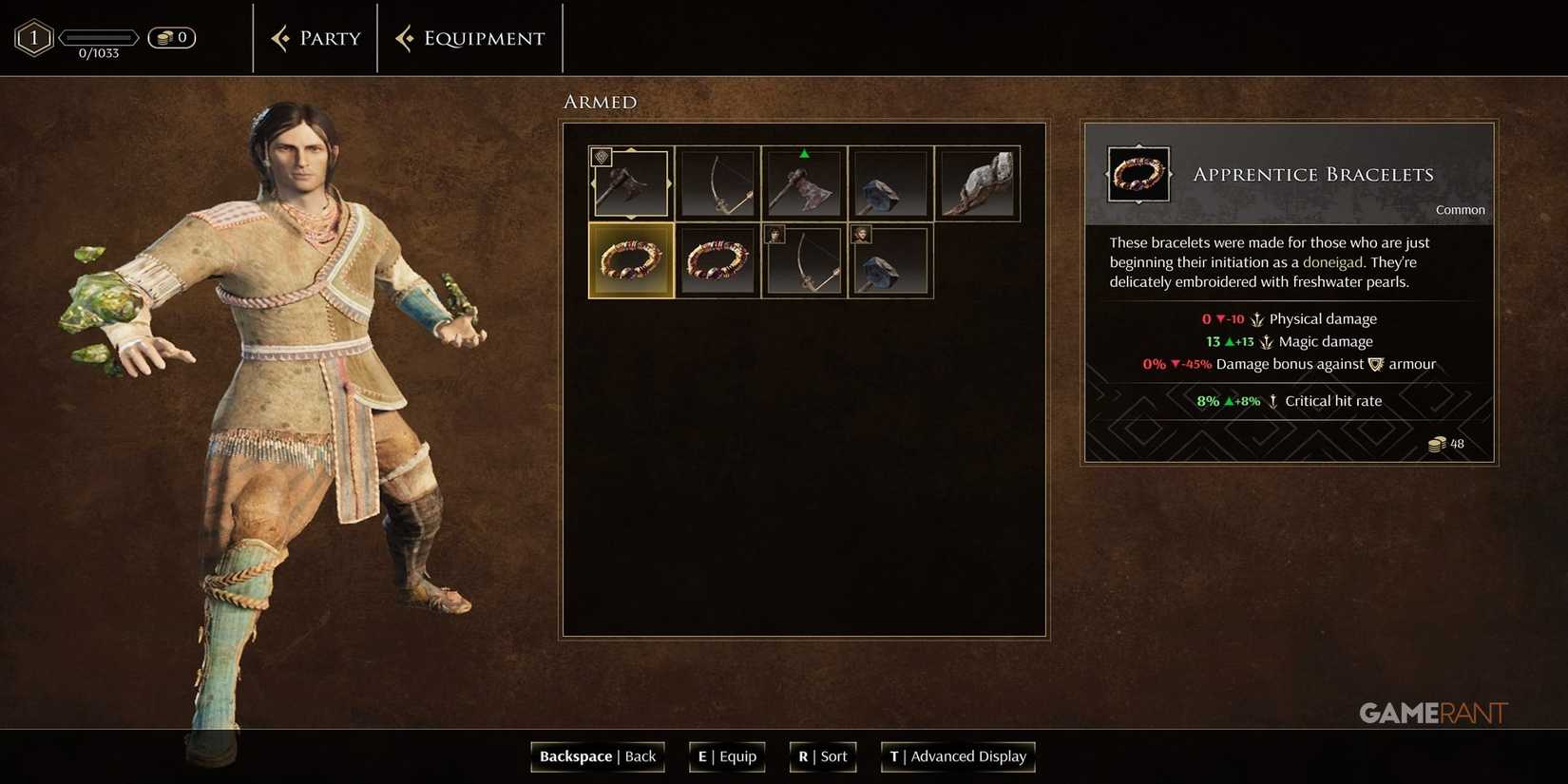 Player Wearing Magic Bracelet