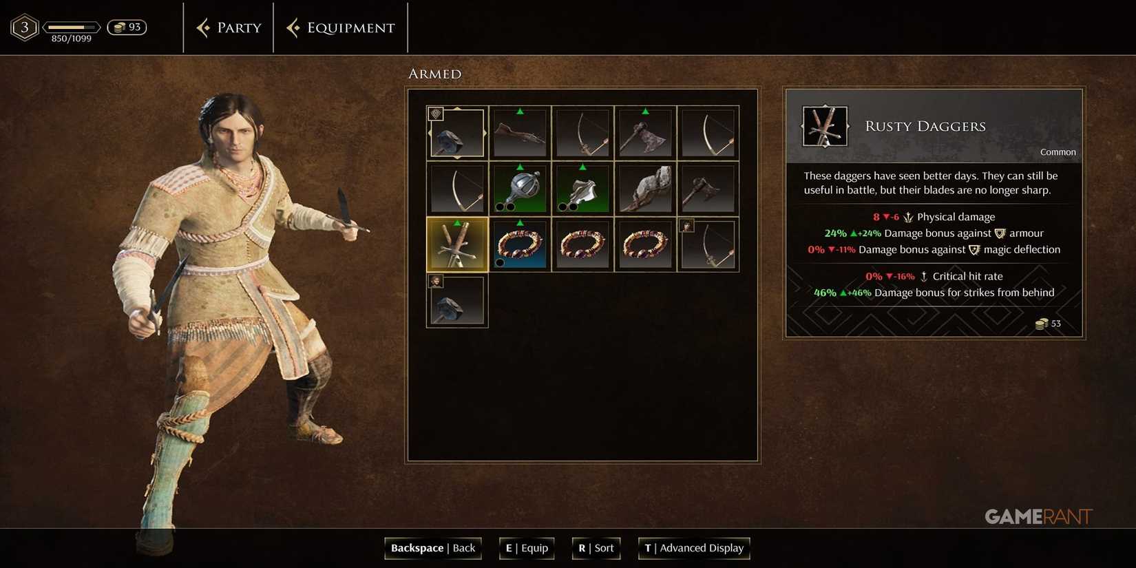 Player Wielding Knives