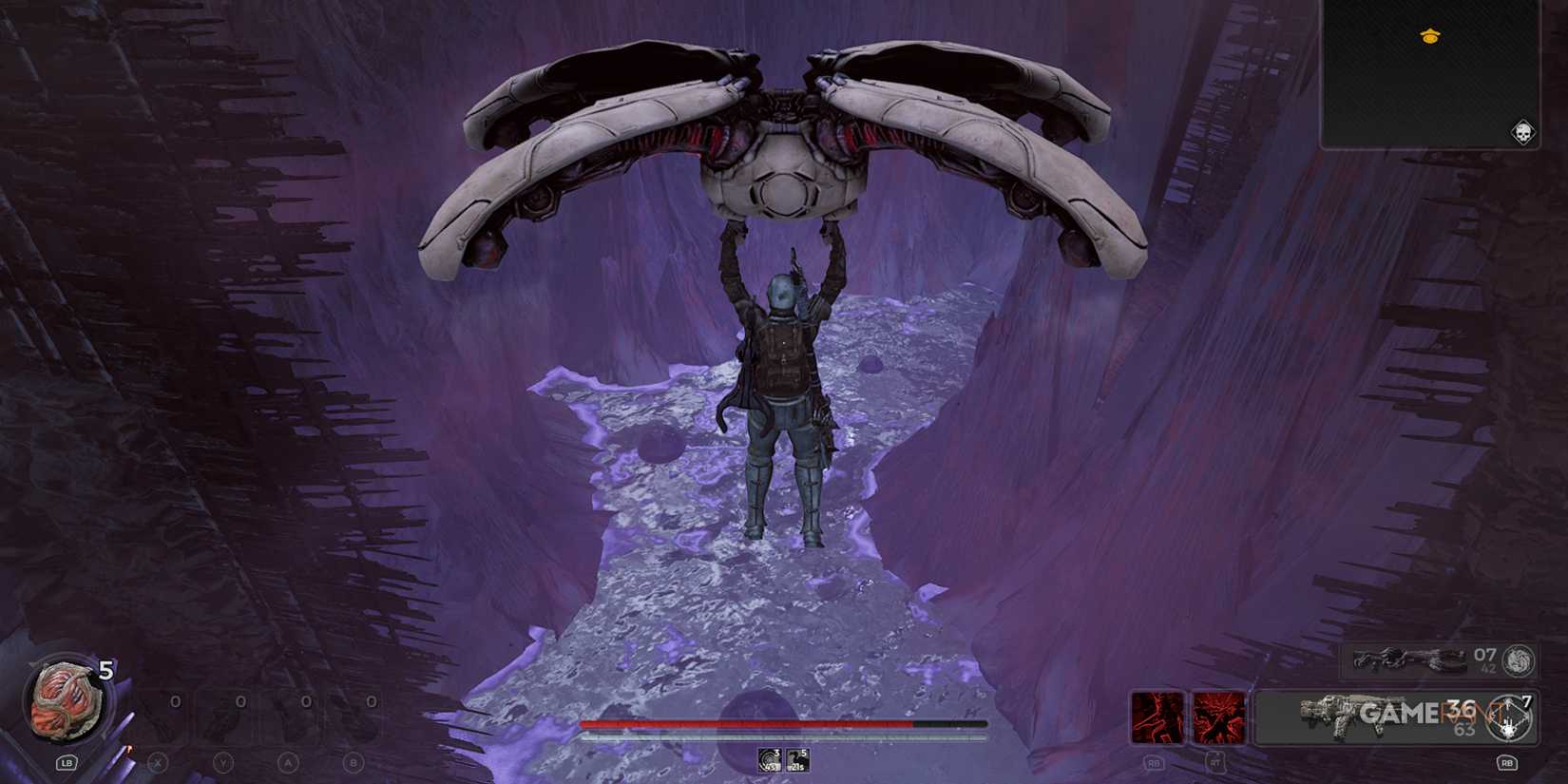 Remnant 2 The Dark Horizon DLC Riding The Glider Drone On N'Erud