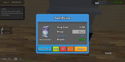 Setting A Price In TCG Card Simulator